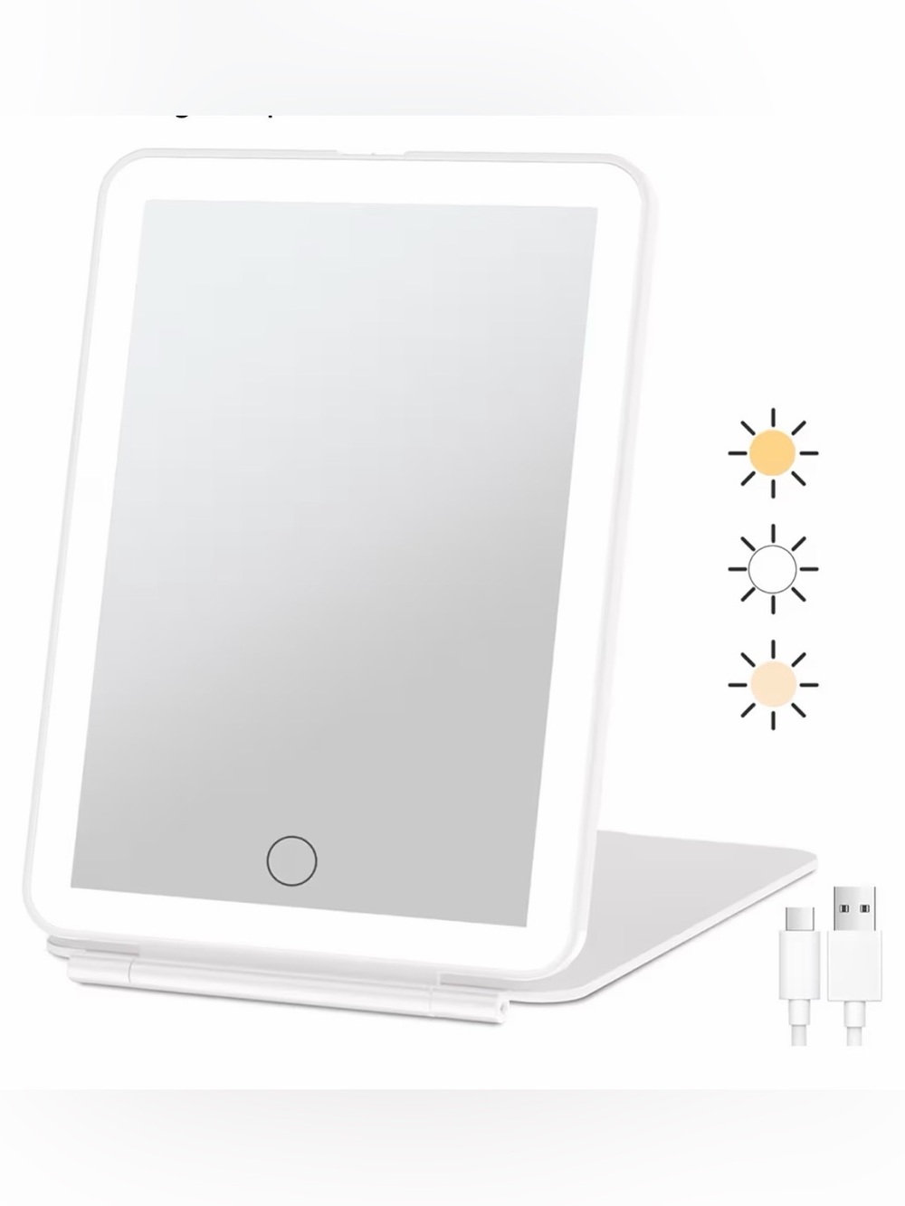 LED Lighted Makeup Mirror with USB Charging Cable